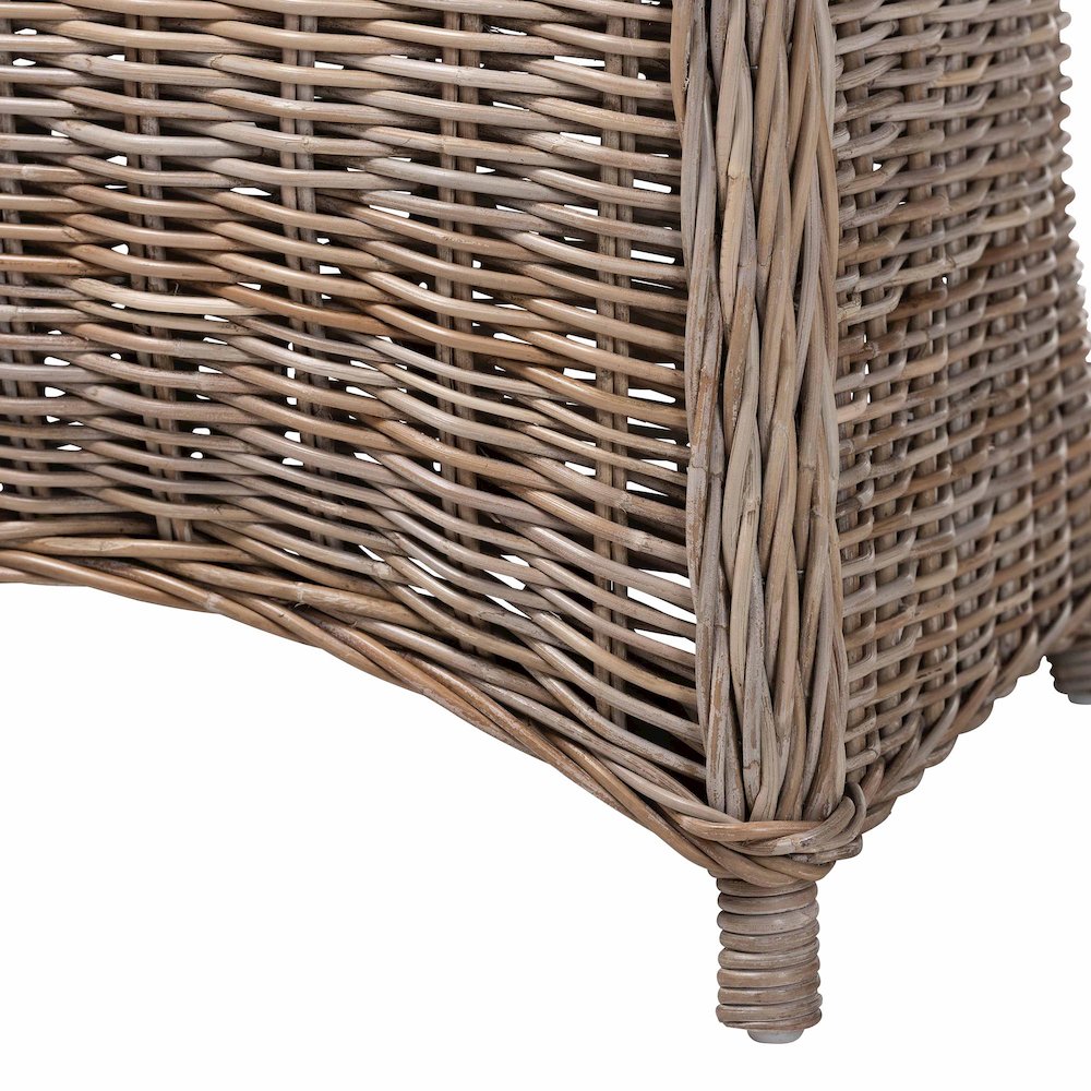Amanda Natural Rattan Armchair - Handwoven Wicker Barrel Chair