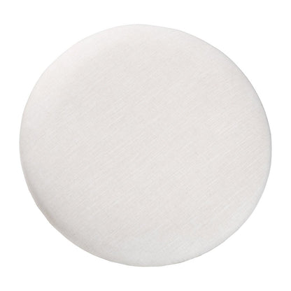 Modern Rustic Accent Ottoman with Hand-Forged Metal Frame, Round 30"