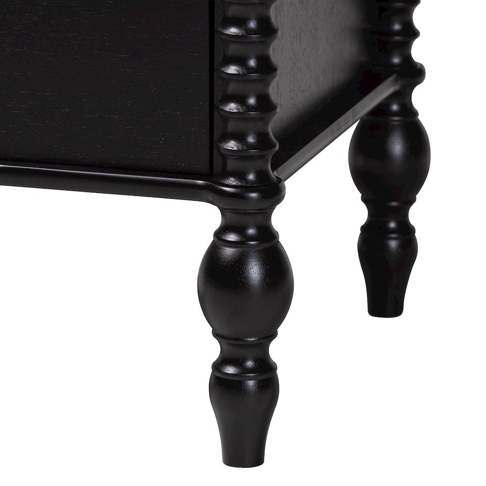 5-Piece Bedroom Set, Platform Bed with Dresser, Chest, Nightstands, Black, Twin