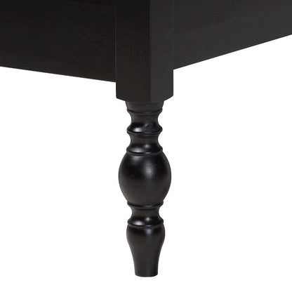 4-Piece Bedroom Set - Platform Bed with Dresser, Chest, Nightstand, Black, Twin