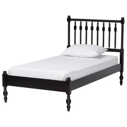 4-Piece Bedroom Set - Platform Bed with Dresser, Chest, Nightstand, Black, Twin