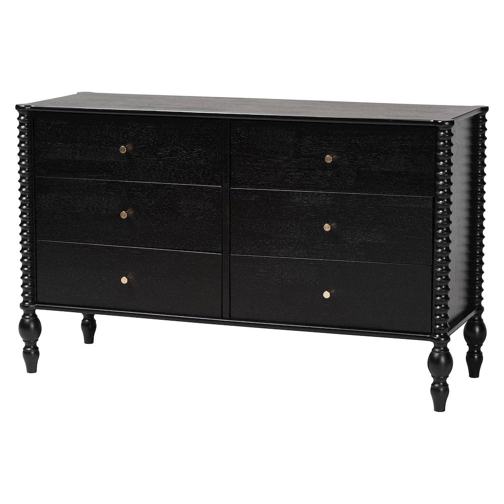 4-Piece Bedroom Set - Platform Bed with Dresser, Chest, Nightstand, Black, Twin