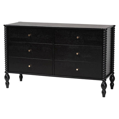4-Piece Bedroom Set - Platform Bed with Dresser, Chest, Nightstand, Black, Twin