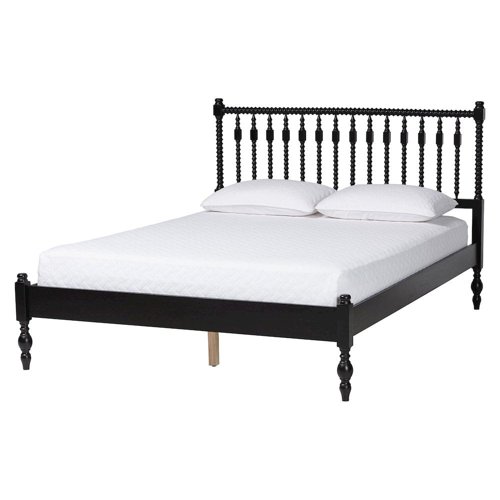 5-Piece Bedroom Set, Platform Bed with Dresser, Chest, Nightstands, Black, Full