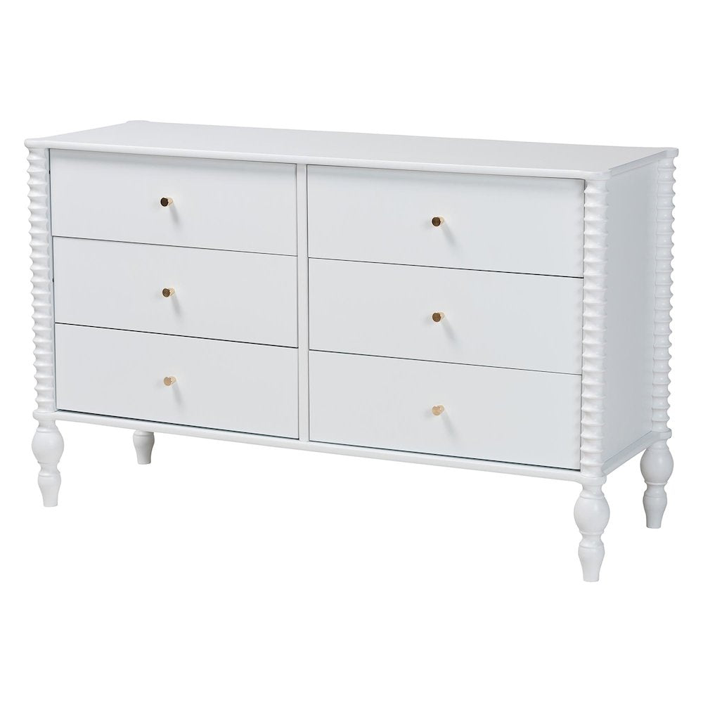 4-Piece Bedroom Set - Platform Bed with Dresser, Chest, Nightstand, White, Twin
