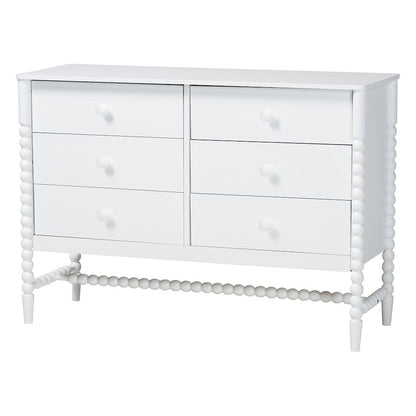 4-Piece Bedroom Set, Bed Frame with Dresser, Chest, and Nightstand, White, Queen