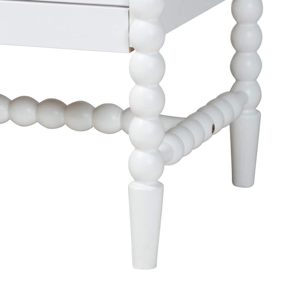 4-Piece Bedroom Set, Bed Frame with Dresser, Chest, and Nightstand, White, Queen