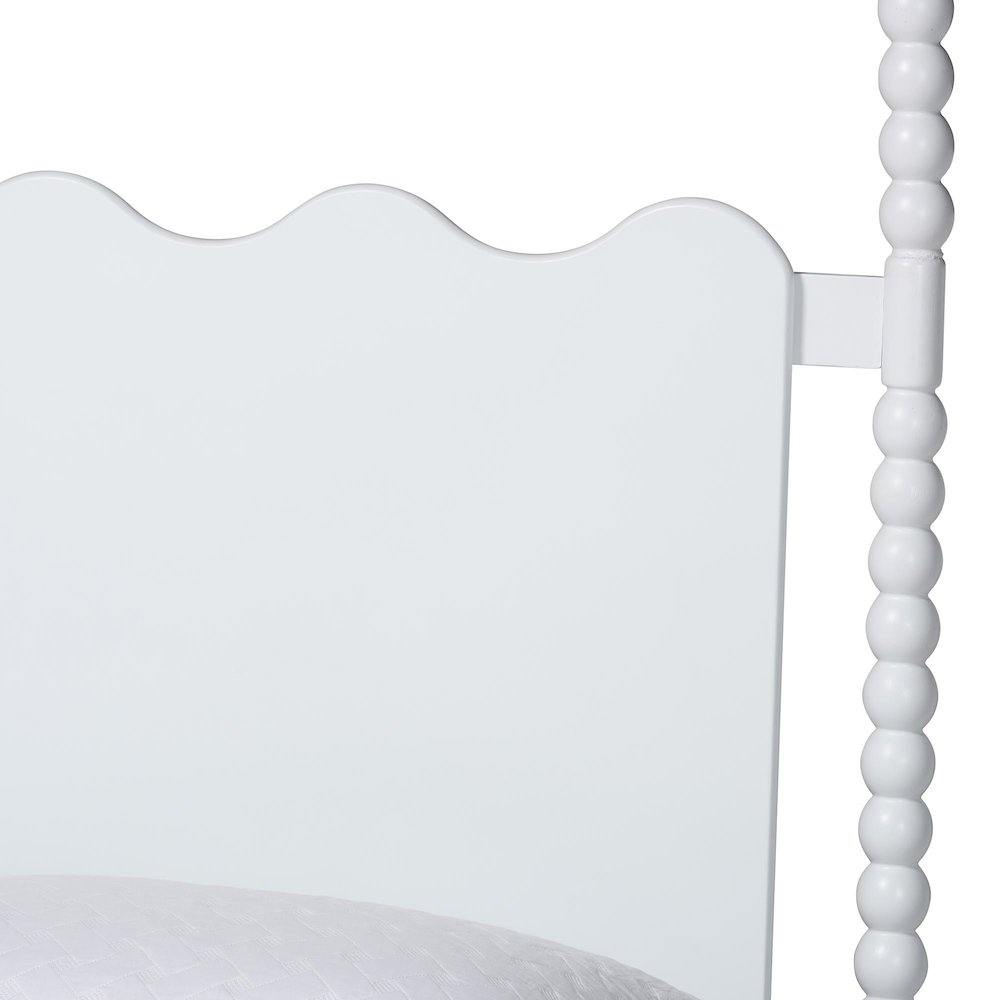 4-Piece Bedroom Set, Bed Frame with Dresser, Chest, and Nightstand, White, Queen