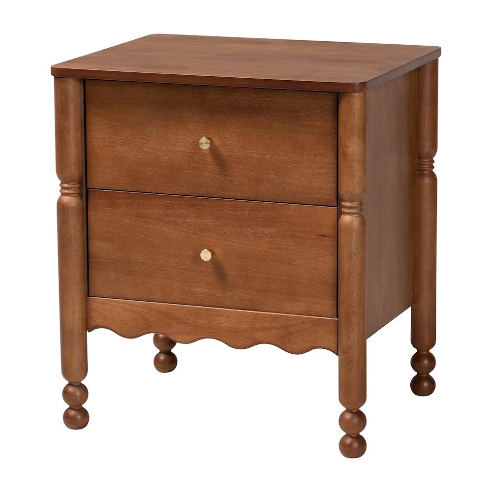 4-Piece Bedroom Set, Bed Frame, Dresser, Chest, Nightstand, Walnut Brown, Queen