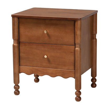 4-Piece Bedroom Set, Bed Frame, Dresser, Chest, Nightstand, Walnut Brown, Queen