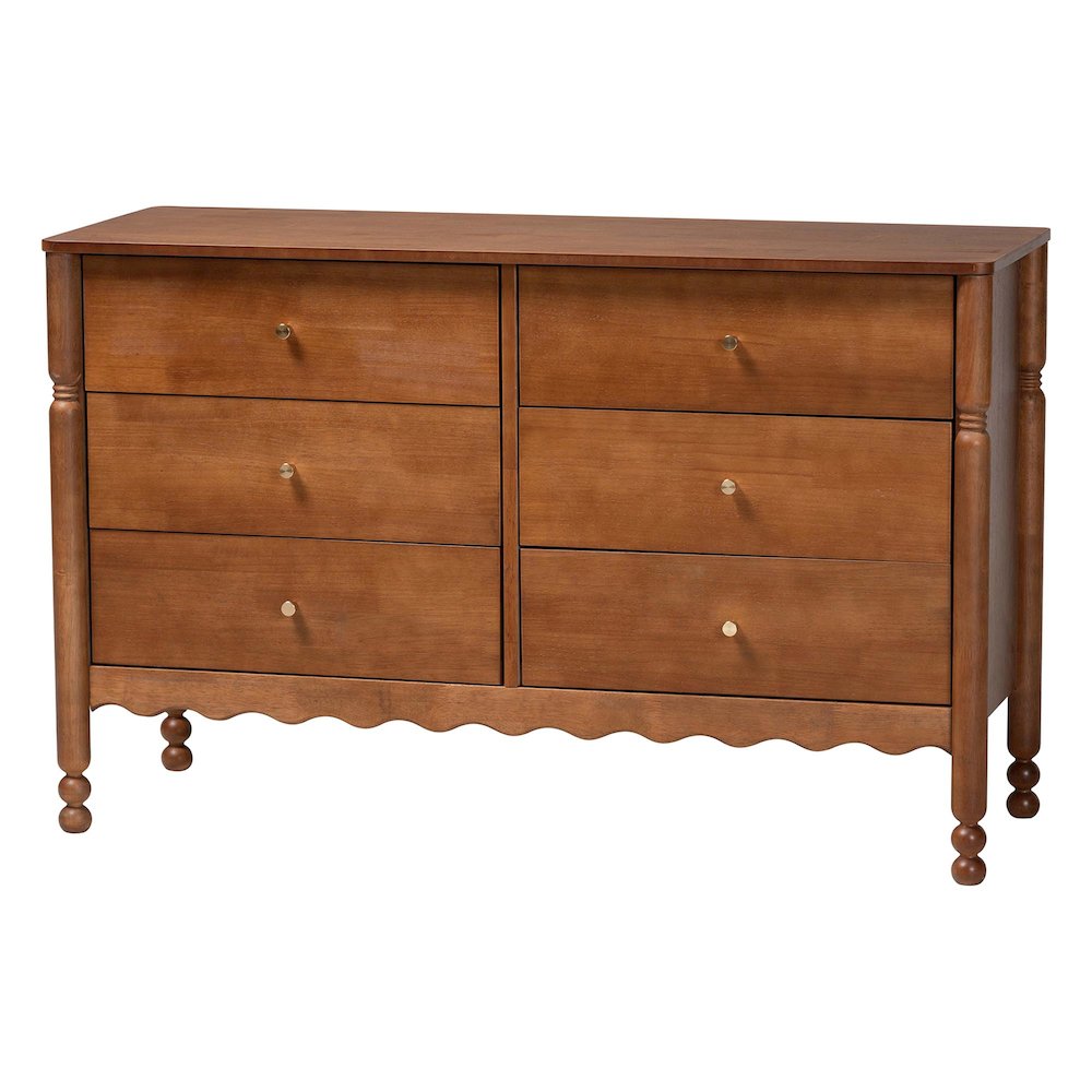 4-Piece Bedroom Set, Bed Frame, Dresser, Chest, Nightstand, Walnut Brown, Queen