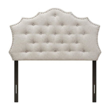 Greyish Beige Twin Size Fabric Headboard with Foam Padding and LVL Frame