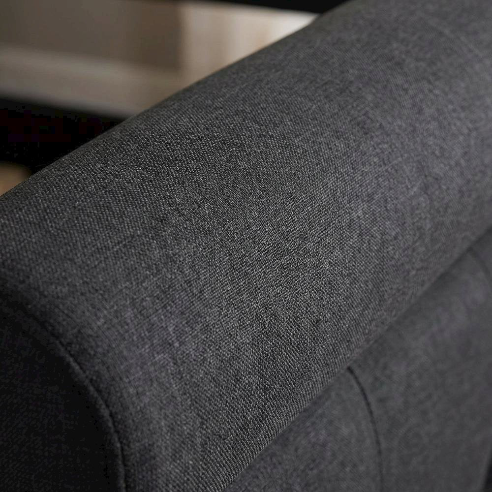 Dark Grey Fabric Upholstered Queen Daybed, Contemporary Style and Plush Comfort