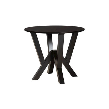 Mari Modern Beige Fabric and Dark Brown Finished Wood 5-Piece Dining Set