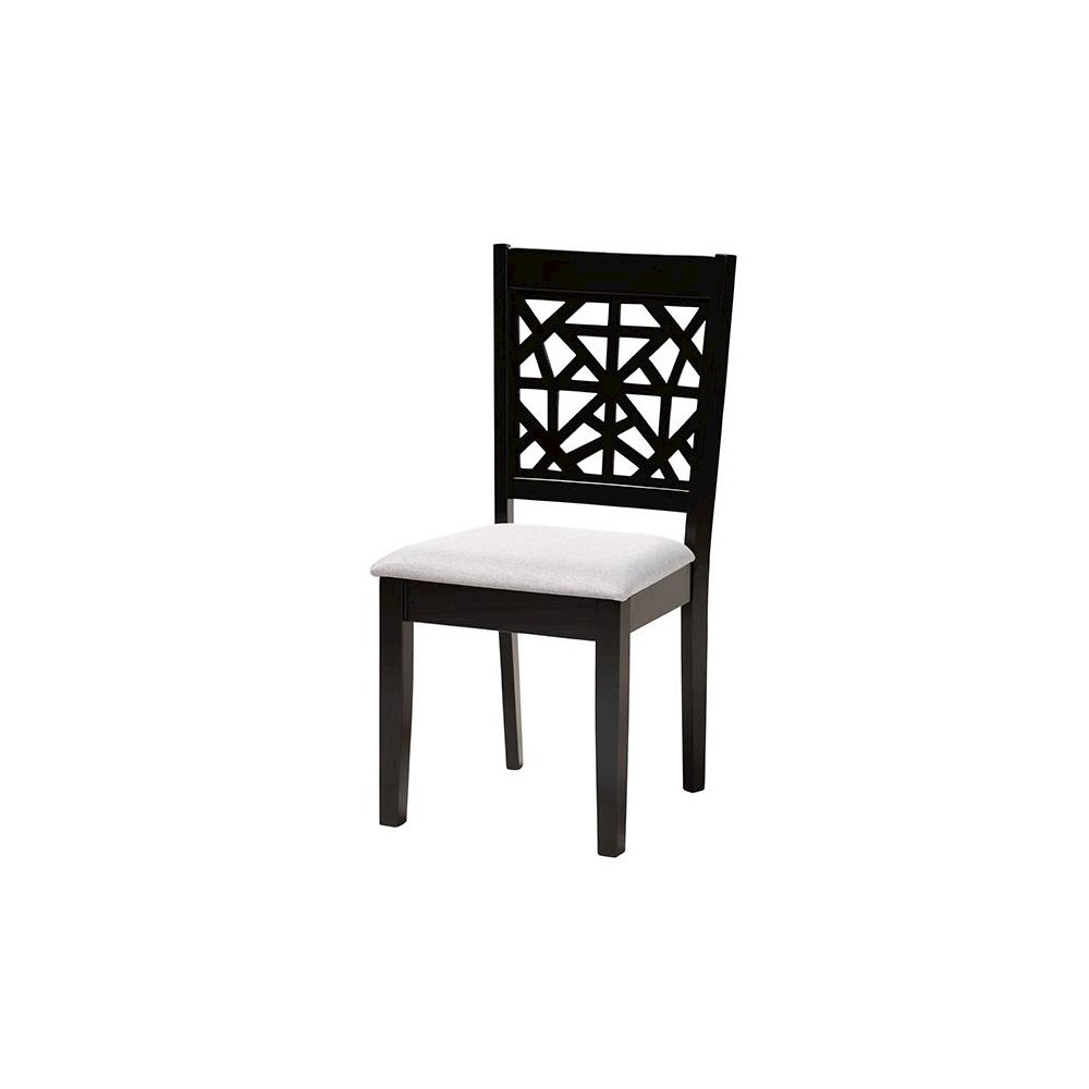 Karel Modern Grey Fabric and Espresso Brown Finished Wood 5-Piece Dining Set