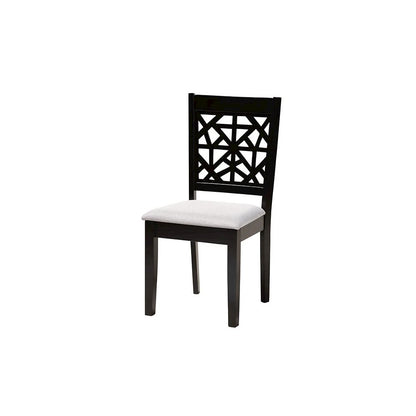 Karel Modern Grey Fabric and Espresso Brown Finished Wood 5-Piece Dining Set
