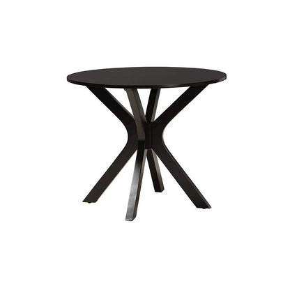 Karel Modern Grey Fabric and Espresso Brown Finished Wood 5-Piece Dining Set