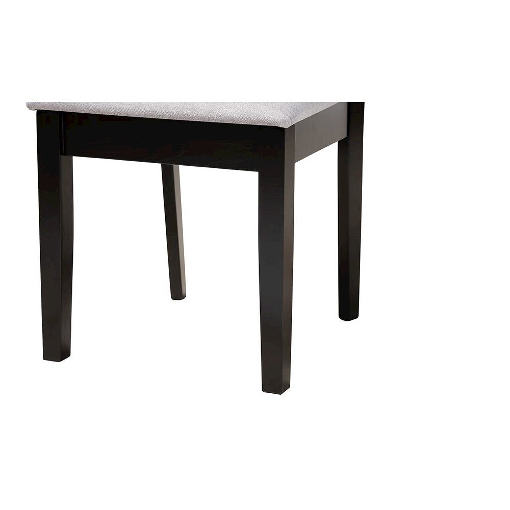 Karel Modern Grey Fabric and Espresso Brown Finished Wood 5-Piece Dining Set