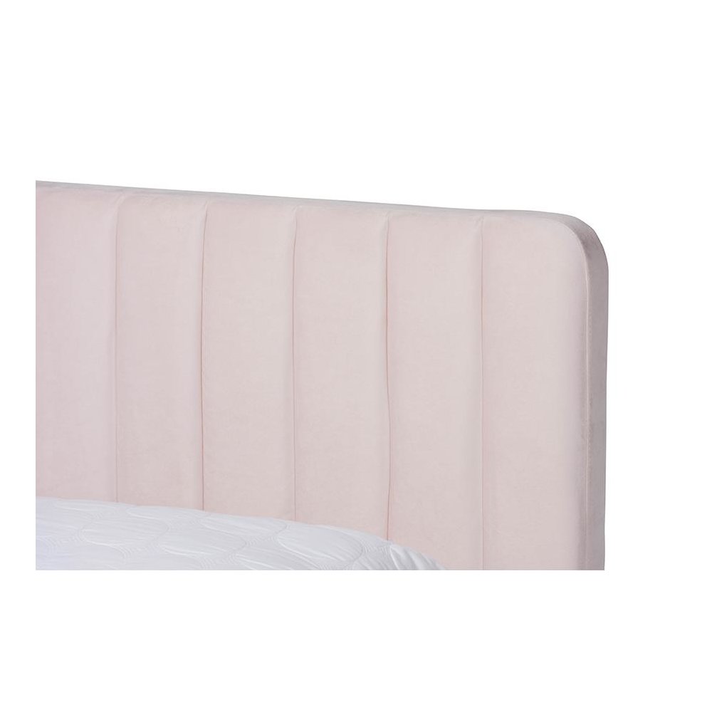 Gold Finished Full Size Platform Bed