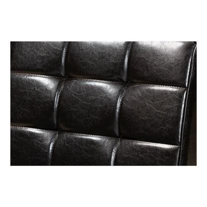 Leather Upholstered Walnut Brown Finished Wood 2-Piece Dining Nook Banquette Set