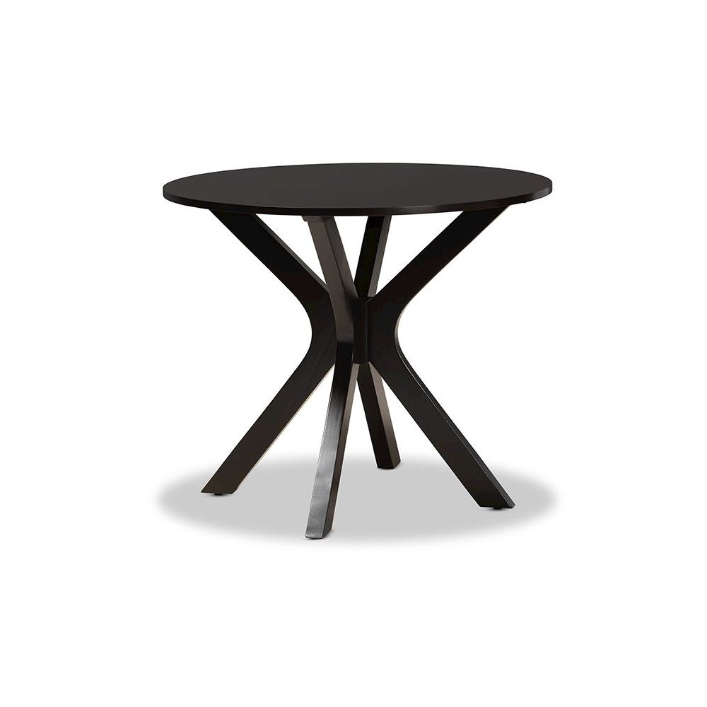 Miela Modern and Contemporary Dark Brown Finished Wood 5-Piece Dining Set
