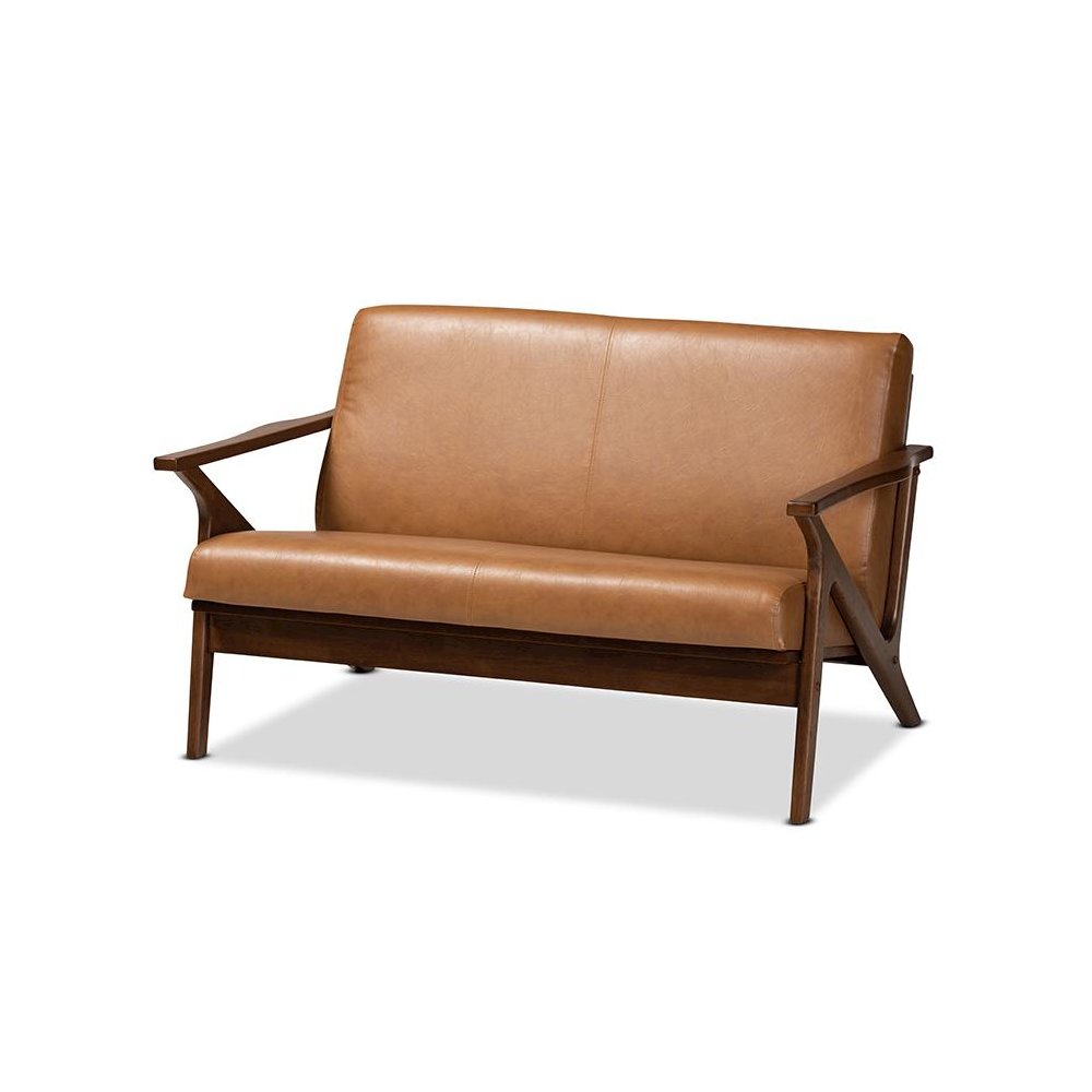Leather Effect Loveseat