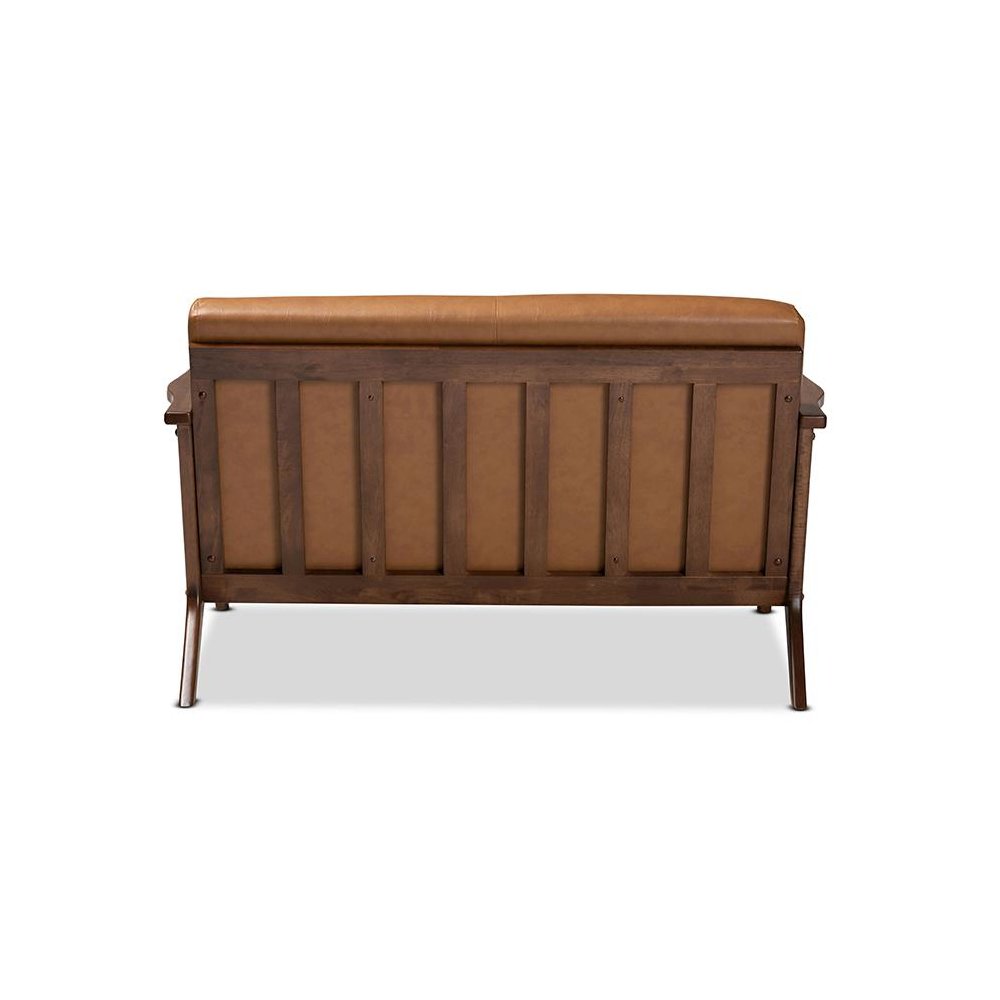 Leather Effect Loveseat