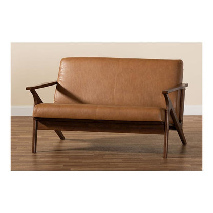 Leather Effect Loveseat