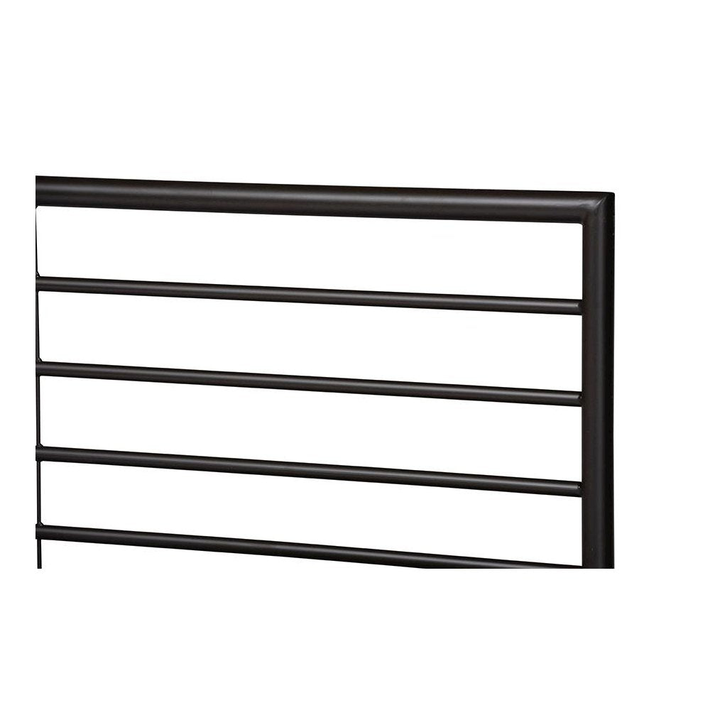 Baxton Studio Alva Modern and Contemporary Industrial Black Finished Metal Full Size Platform Bed