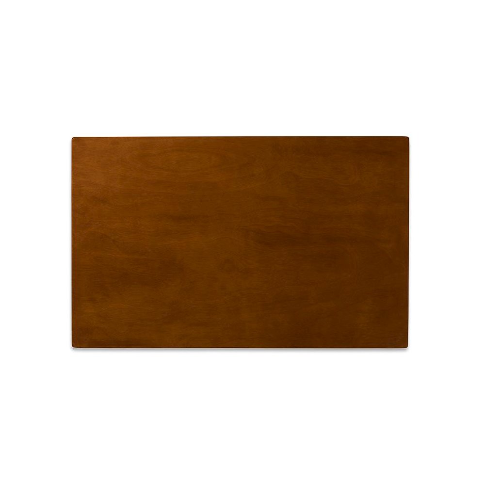 Sand Fabric Upholstered and Walnut Brown Finished Wood 5-Piece Dining Set