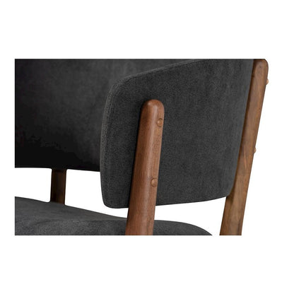 Walnut Brown Finished Wood 2-Piece Living Room Accent Chair Set