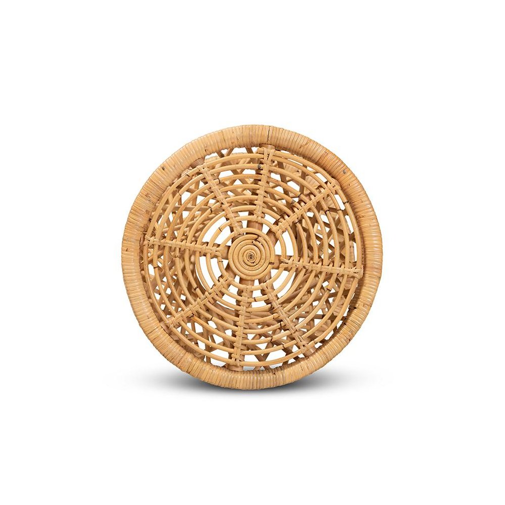 bali & pari Seville Modern and Contemporary Natural Finished Rattan End Table