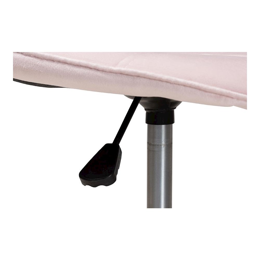 Glam and Luxe Blush Pink Velvet Fabric and Gold Metal Swivel Office chair