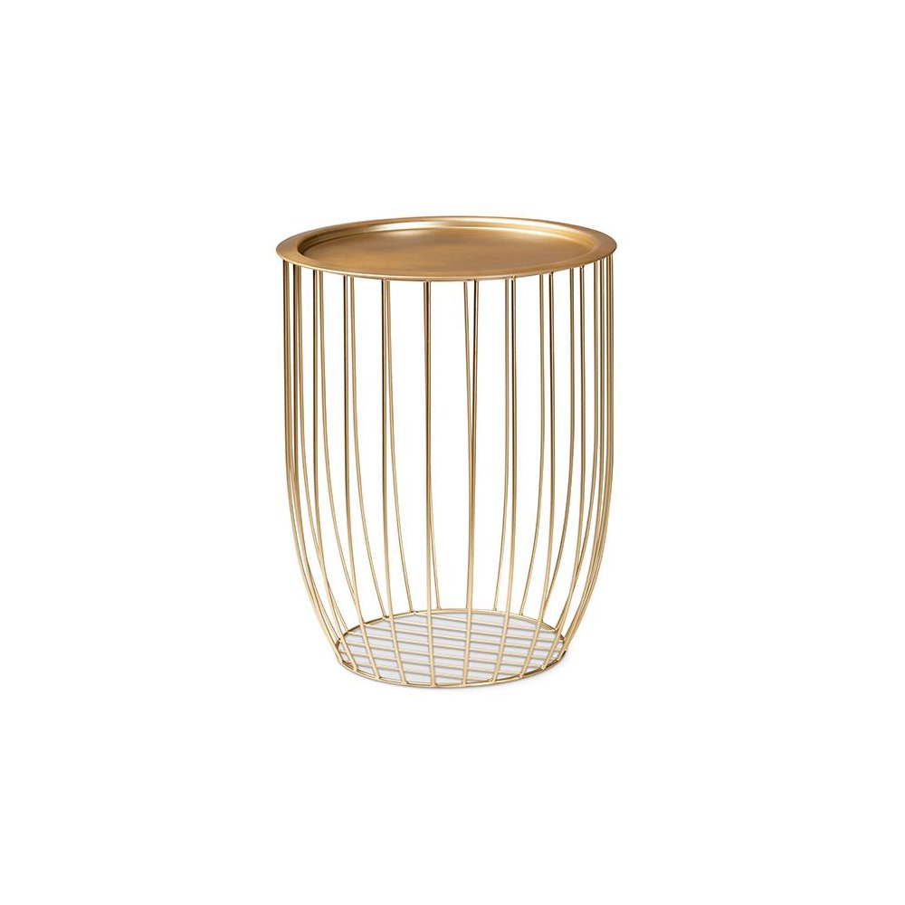 Baxton Studio Mabon Modern and Contemporary Gold Finished Metal End Table
