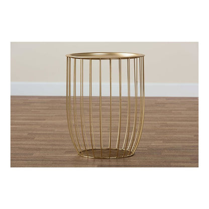 Baxton Studio Mabon Modern and Contemporary Gold Finished Metal End Table