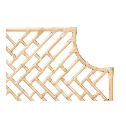 Bohemian Natural Brown Rattan Queen Size Standalone Headboard