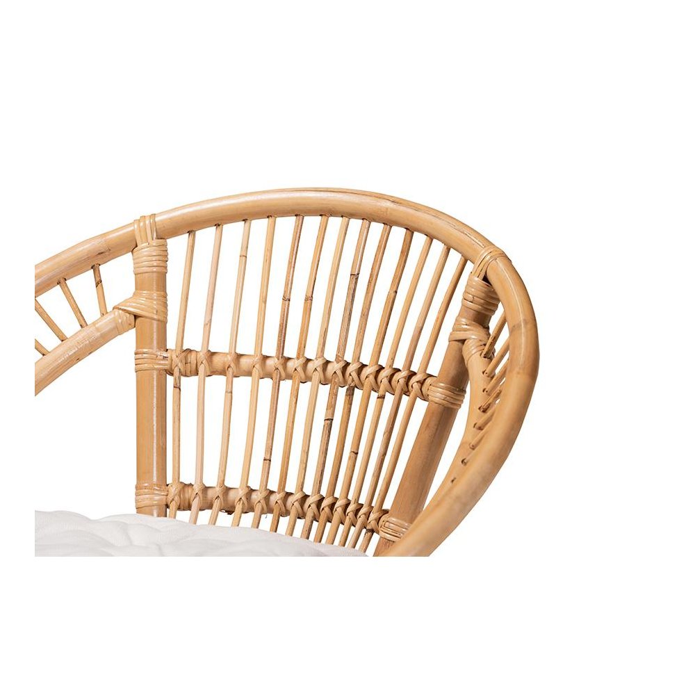 bali & pari Adrina Modern Bohemian Natural Brown Rattan Dining Chair