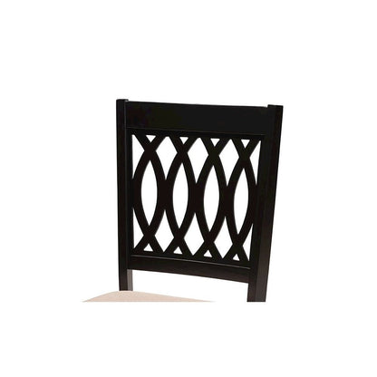 Florencia Modern Beige Fabric and Espresso Brown Finished Wood Dining Chair