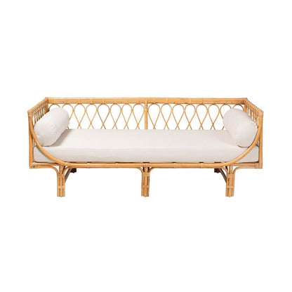 bali & pari Davida Modern Bohemian Natural Brown Rattan Daybed