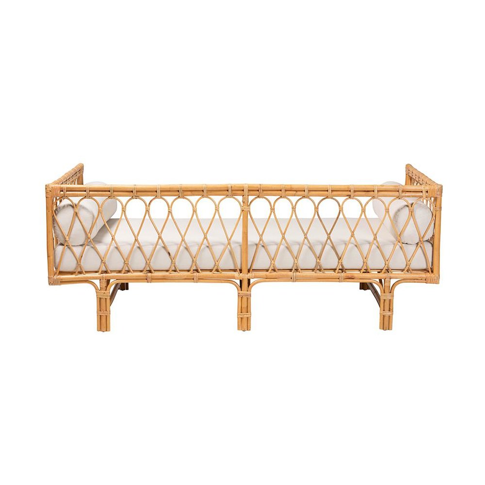 bali & pari Davida Modern Bohemian Natural Brown Rattan Daybed