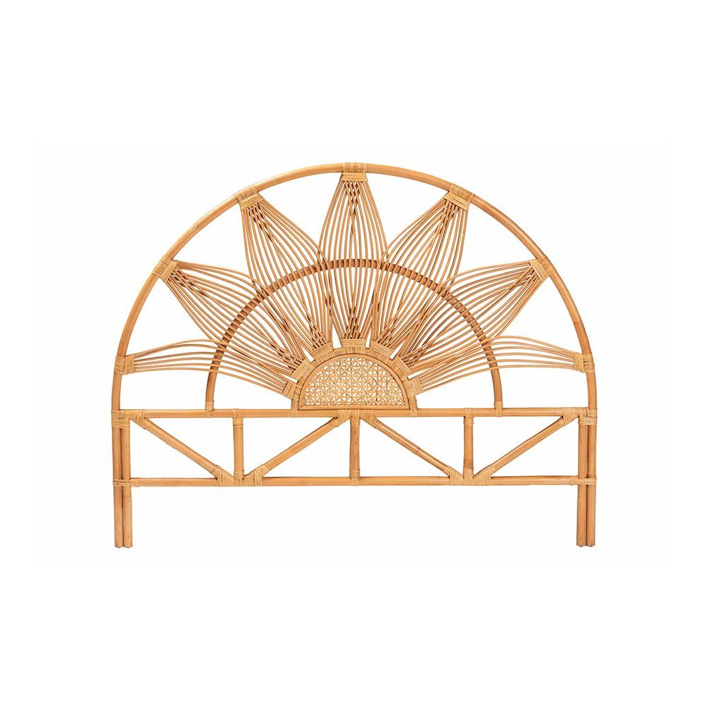 Jasmine Modern Bohemian Natural Rattan King Size Standalone Headboard