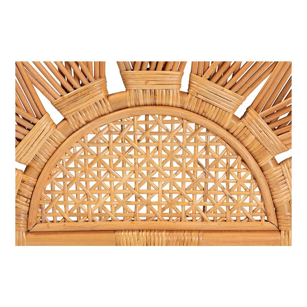 Jasmine Modern Bohemian Natural Rattan King Size Standalone Headboard