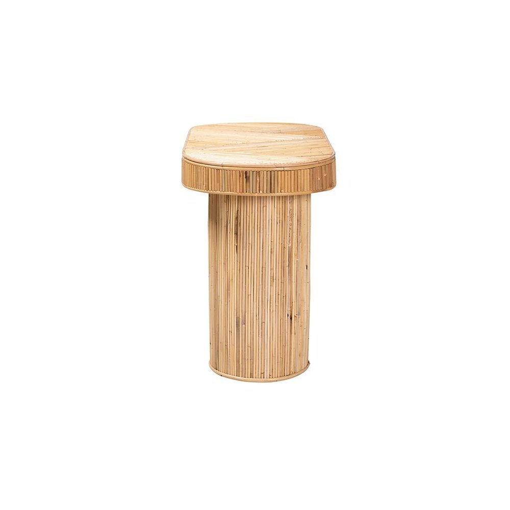 Iryna Modern Bohemian Natural Rattan Console Table
