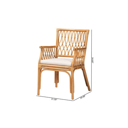 bali & pari Maisa Bohemian Light Honey Rattan Arm Chair