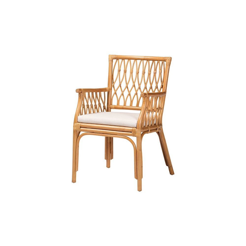 bali & pari Maisa Bohemian Light Honey Rattan Arm Chair