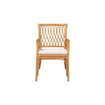 bali & pari Maisa Bohemian Light Honey Rattan Arm Chair