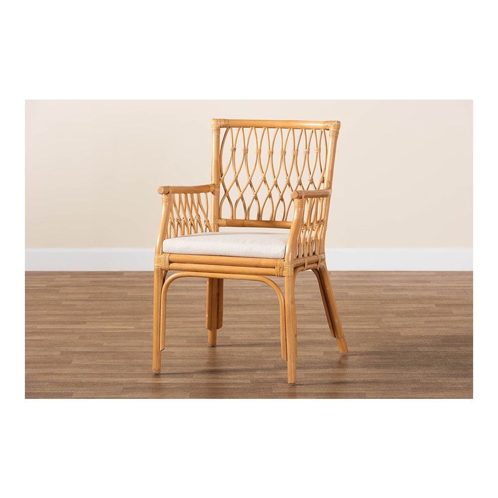 bali & pari Maisa Bohemian Light Honey Rattan Arm Chair