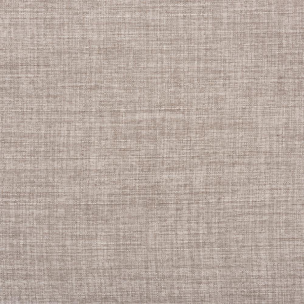 Light Grey Fabric Upholstered Antique Oak Finished Wood Ottoman