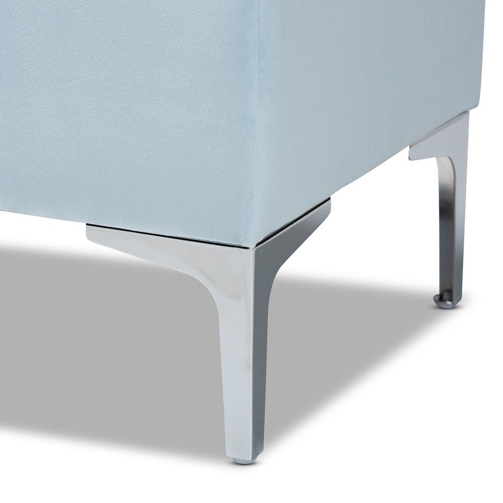 Silver Finished Storage Ottoman
