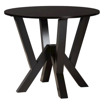 Mari Modern Beige Fabric and Dark Brown Finished Wood 5-Piece Dining Set